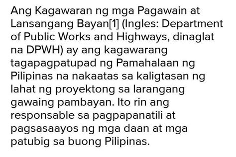 dpwh kahulugan